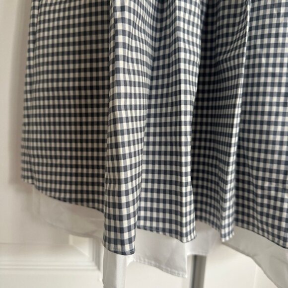 NEW Reformation Shai Mini Dress Slate Check Black and White Gingham | size 2 - Picture 8 of 13
